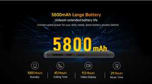 Diseño Compacto OUKITEL WP32 5.93'' HD+ Android 13 Teléfono Resistente NFC Octa Core 5800mAh 20MP Cámara Trasera T606 Teléfono Móvil 4GB 128GB - Product Image 6