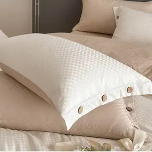 Luxury Style Hot Selling Modern Satin Check Design Sheets Bedding Set Duvet Cover Set Bedding