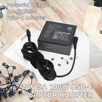 Adaptateur USB-C Type C 20V 5A A20-100P1A pour Asus MSI ROG New Pd X13 14 Laptop, alimentation 100W avec protections OVP OTP OCP
