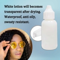 Private Label Colle à Dentelle Transparente Tenue Extrême Adhésive Cheveux Humains Toupet Gel PU Topper Perruque Invisible Extensions de Cheveux