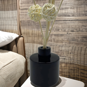 100ml sang trọng màu đen hương liệu thủy tinh bao bì sậy khuếch tán chai thủy tinh gỗ thanh bán buôn - Product Image 4