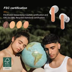 Écouteurs sans fil à réduction de bruit ANC+ENC, écouteurs en bois massif, double micro, <span class=keywords><strong>casque</strong></span> <span class=keywords><strong>audio</strong></span> Bluetooth <span class=keywords><strong>pour</strong></span> <span class=keywords><strong>iPhone</strong></span> et Android - Product Image 6