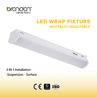 Éclairage LED Enveloppant 2/4/8FT avec puissance et température de couleur réglables sur site, gradation de la luminosité pour usage commercial et industriel