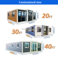 Maisons conteneurs de 3 chambres et 2 salles de bain, maison de luxe de 40 pieds, préfabriquée en Australie, maison extensible, petite maison avec cuisine, installation facile, déplacement
