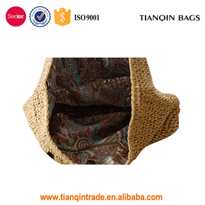 Sac fourre-tout de plage en paille classique et distinctif de luxe pour femmes, idéal pour l'été, pour filles et dames, vente en gros sur mesure - Product Image 6