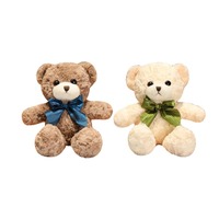 Ourson en peluche en gros avec nœud en ruban, jouet en peluche personnalisé, petite poupée en peluche, cadeau pour enfants, tout-petits et crèches