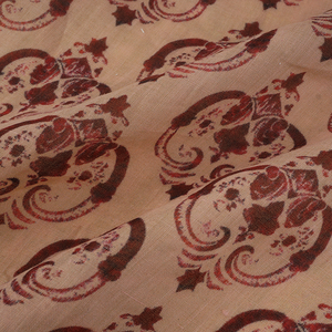 Tissu en ramie écologique imprimé beige, 100% ramie naturelle pure, impression florale personnalisée pour vêtements - Product Image 4