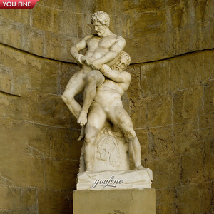 Escultura Clásica Griega de Mármol de Hércules y <span class=keywords><strong>Antaeus</strong></span> en Venta - Product Image 1