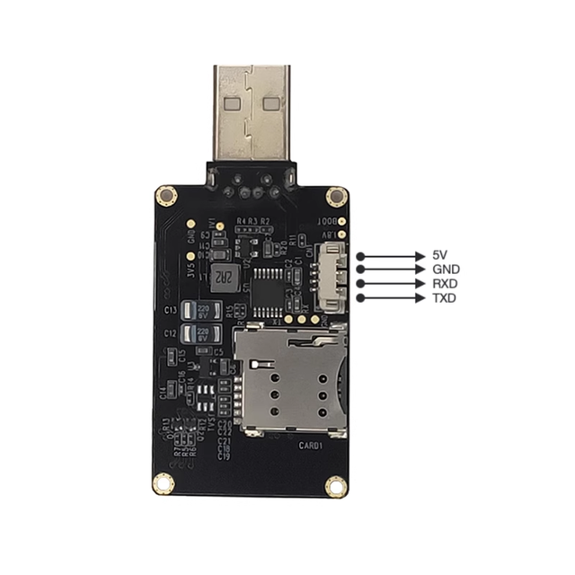 USB to Serial Adapter PCBA Board with Micro SD Card Slot and 4-Pin Header for Data Storage Applications