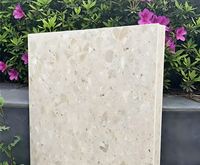 Carrelage en céramique terrazzo beige 600x600mm, finition mate, résistant à l'usure, antidérapant, carrelage intérieur rustique, garantie 3 ans