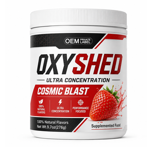 ผงพรีเวิร์คเอาท์ OEM Natural Organic OxyShred หลายรสชาติสำหรับผู้ใหญ่ ช่วยเผาผลาญไขมันและกระชับสัดส่วน - Product Image 1