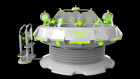 Simulateurs mobiles escamotables de vr allumés par l'espace d'étoile de VR et machine magique 5 de jeu des sièges 360 de la réalité virtuelle 9D UFO VR