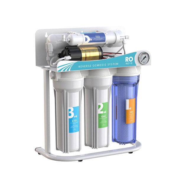 Portable 5-Stage Alkaline Cabinet Water Purifier Reverse Osmosis UF Membrane System for Home Drinking Use