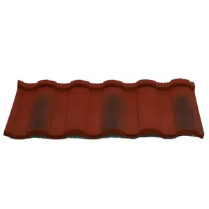 Stone Coated Corrugate Metal Tiles Roofing Tile For Roofs Shingle Type Stone Coated Roof