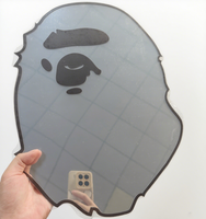 Miroir mural décoratif en verre de style gothique personnalisé, miroir chromé en forme de cœur pour la décoration de la maison et de la chambre