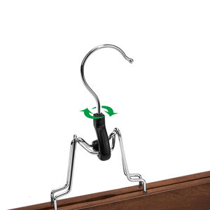 Benutzer definierte Logo Perücke Haar verlängerung Schwarz Weiß Holz Kleiderbügel Mit Metall Haken Clip Benutzer definierte Tasche Haar verlängerung Tasche und Kleiderbügel - Product Image 4