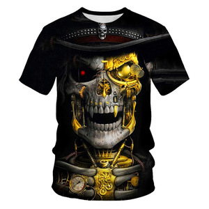 Nuovi uomini caldi estate stampa 3d T Shirt Street Fashion Models <span class=keywords><strong>Love</strong></span> Fashion Skull T Shirt Graphic Skull manica corta Tees - Product Image 5