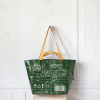 Recyclable écologique vente chaude promotionnel durable PP laminé poignée fourre-tout Shopping transporter sac tissé en polypropylène pour les cadeaux