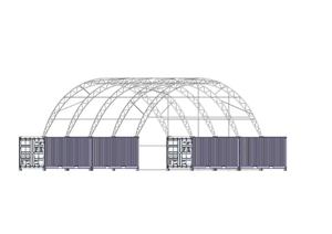 Structure de stockage industrielle avec double treillis renforcé, cadre métallique antirouille et <span class=keywords><strong>toile</strong></span> synthétique résistante aux intempéries - Product Image 6