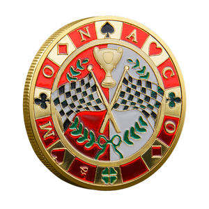 Stock Poker Card-Guard Las Vegas Zinklegierung Druckguss-Gedenkmünze mit bunten Poker-Elementen PANBO Marke Sammlerstück - Product Image 2