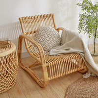 Fauteuil simple en osier, chaise en rotin naturel pour la maison, chambre à coucher, chaise longue minimaliste pour balcon