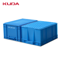 KUDA 460-120A-SLZZX Boîte de retournement en plastique Boîte de retournement en plastique pour bacs fourre-tout durables à charge lourde Caisse de déménagement en plastique 495x375x130mm