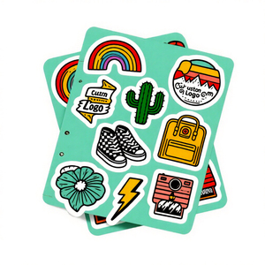 Hojas de Etiquetas Adhesivas de Vinilo PVC Blanco, Resistentes al Agua, con Impresión de Logotipo de Marca, Hojas de Etiquetas Personalizadas - Product Image 1
