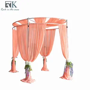 Tubo redondo y cortina Marco de fondo de boda evento Mandap decoraciones