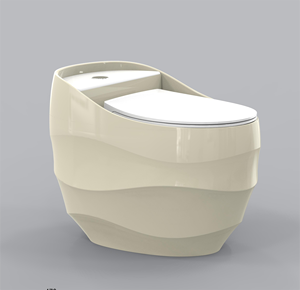 Nuovo Design colore arancione Inodoros bagno <span class=keywords><strong>WC</strong></span> un pezzo sifone in ceramica Jet 300 mm uovo tazza con Design a onde - Product Image 6