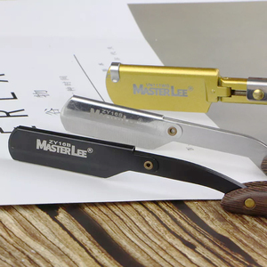 Masterlee ब्रांड तह Barbershop सीधे ब्लेड शेविंग रेजर डबल धार उस्तरा - Product Image 2