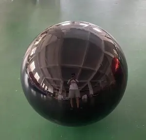 Bola metalik tiup besar raksasa warna-warni bola cermin disko laser bersinar balon cermin tiup untuk dekorasi