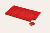 Mahjong américain botanique Red Tomato 160 pièces, en acrylique triple couche rouge, vert et blanc, motif floral et lignes artistiques, cadeau