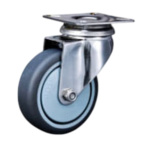 Venta Directa de Fábrica: Rueda de TPR con Núcleo de PP, Rodamiento de Bolas, Soporte de Acero Inoxidable, Calidad Premium, 40Kg-130Kg, Uso Industrial, 50-125mm - Product Image 2