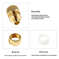 Connecteurs rapides en laiton à 4 points pour robinet de tuyau d'eau - Accessoires d'irrigation durables et écologiques pour le jardinage domestique (Modèle AT510)