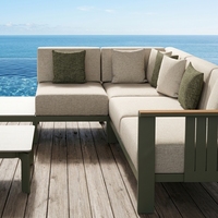 Modernes Hotel Outdoor-Garten-Sofa-Set Aluminiumrahmen Kombinations-Sofa-Set für Innenhof, Terrasse, Strand