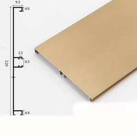 Plinthe de meuble en alliage d'aluminium étanche, design moderne et simple, finition grain de bois pour cuisine et hôtel