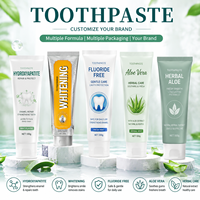 Dentifrice OEM violet correcteur de couleur, blanchissant, sans fluorure, gel cristallin, menthe glacée, haleine fraîche, protection des gencives pour usage domestique