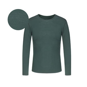 Camiseta de Manga Larga para Mujer, 100% Algodón, Transpirable y Ecológica, Ligera, Tejido de Punto, Ideal para Climas Frescos, Uso en Verano y Noche, Color Sólido - Product Image 1