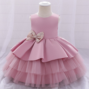 Di Modo sveglio Bello Del Bambino Delle Ragazze di Fiore Coda di Lavaggio Del Ricamo Del Vestito Di Compleanno Vestito Da Cerimonia Nuziale Della Principessa - Product Image 1