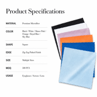 Chiffonnette en microfibre pour masques de ski, pour verres alpins et de trail, avec tissage anti-rayures, logo personnalisé, lingettes de nettoyage en gros