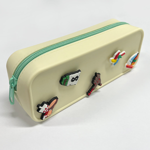 กล่องดินสอซิลิโคนน่ารักสำหรับนักเรียนประถม ซิปปิด  กระเป๋าความจุเยอะ  กระเป๋าเก็บเครื่องสำอาง - Product Image 3