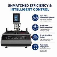 Machine de meulage métallurgique de précision à double entraînement pour le meulage simultané de 6 échantillons, commande PLC