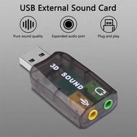Adaptador de tarjeta de sonido USB barato Audio USB externo USB 2,0 3D Virtual tarjeta de sonido estéreo de 5,1 canales para PC portátil