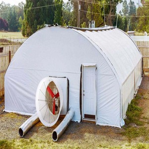 Invernadero Agrícola de un Solo Tramo, Cubierta de Lona de Gran Tamaño con Puerta y Ventilador - Product Image 1