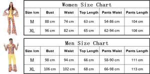 Costumes d'Halloween pour couples, fête hippie vintage années 60 70, vêtements de paix et d'amour, costume rock disco, femmes hippies, costume de cosplay - Product Image 6