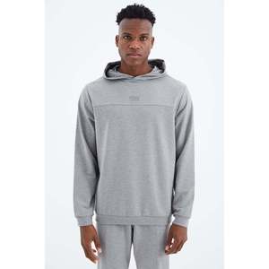 ชุดวอร์มผู้ชาย Kelvin Basic สีเทาเมลันจ์ 340gsm ชุดลำลองระบายอากาศได้ดี เสื้อฮู้ดและกางเกงขายาว - Product Image 5