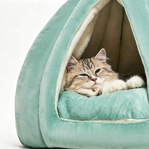 Cute Pumpkin Shape Cat <b>Bed</b> Cave Velvet Soft Indoor Pet <b>Nest</b> Removable Washable Autumn Style for Cats - Product Image 4