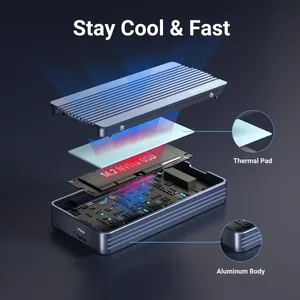 <span class=keywords><strong>Acasis</strong></span> กล่อง SSD M.2 <span class=keywords><strong>NVMe</strong></span> ความเร็วสูงการออกแบบขนาดกะทัดรัดเคส SSD ภายนอกการจัดเก็บข้อมูลความเร็วสูงการถ่ายโอนข้อมูลความเร็วสูง - Product Image 3
