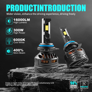 Lampadina LED Chenlang ad Alta Potenza 300W 4575 CSP 40000LM, Faro H1 <span class=keywords><strong>H4</strong></span> H7 H8 H11 9005 HB3 9006 HB4 9012 - Product Image 2