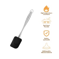 OEM ODM Spatule de cuisine en silicone avec manche en acier inoxydable, résistante à la chaleur, sans BPA, compatible four et lave-vaisselle, pour cuisson et pâtisserie